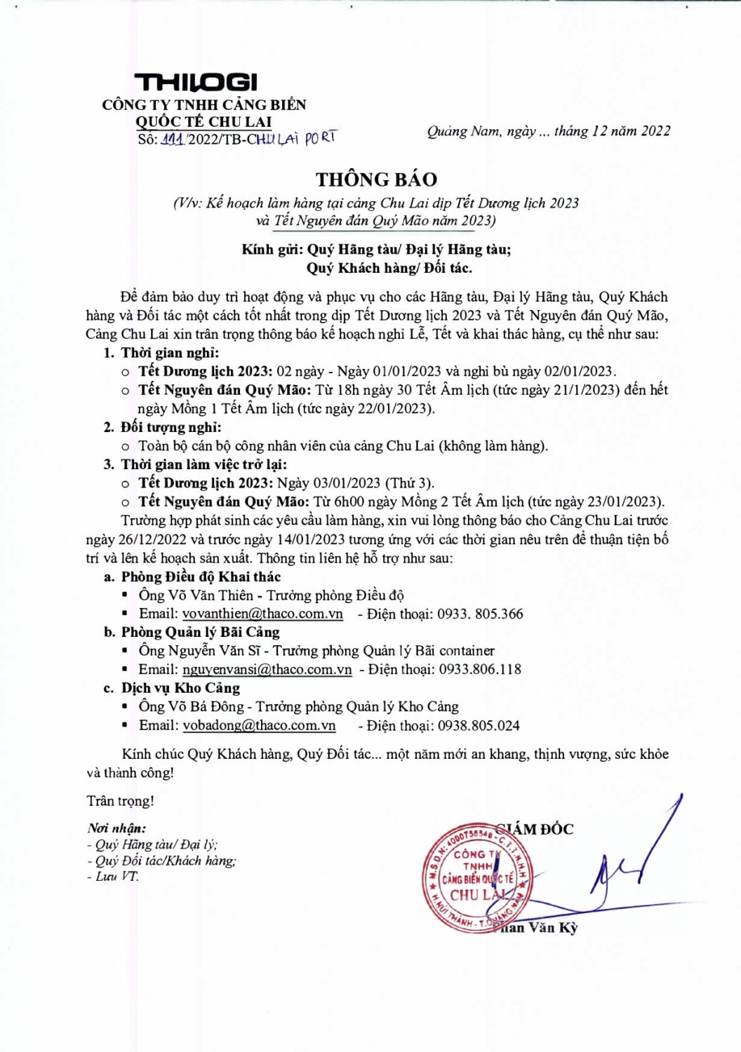 cvdi 1112022cang ke hoach lam hang tai cang chu lai dip tet duong lich page 0001 1